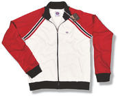 View Item Lambretta Striped Sports Training Track Top Sweatshirt Red White & Navy